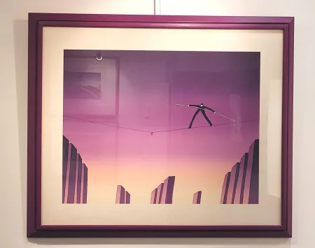 Serigrafía Folon - L'équilibriste - The Tight-rope Walker