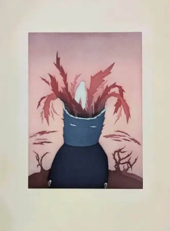 Aguafuerte Y Aguatinta Folon - Les Ruines circulaires VII 