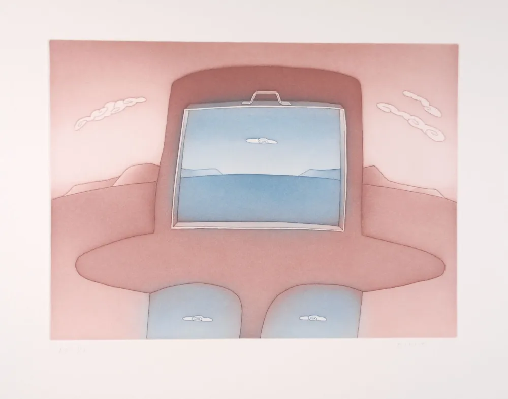 Aguafuerte Y Aguatinta Folon - Lointains un Nuage