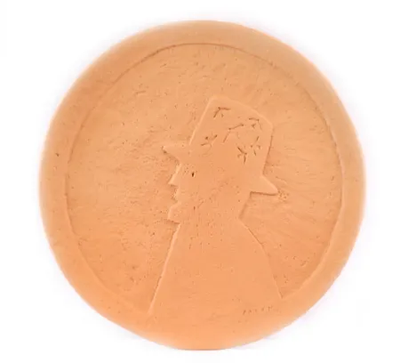 Cerámica Folon - Plate - Man with hat - Personnage au chapeau