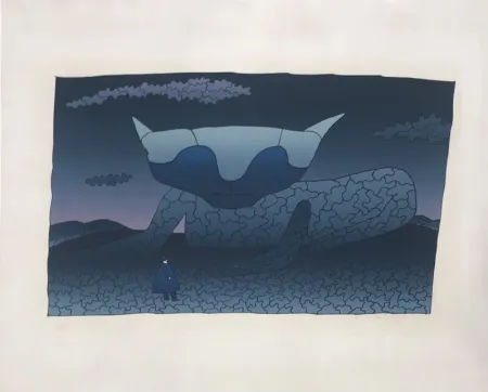 Serigrafía Folon - Souvenir d'Alice 