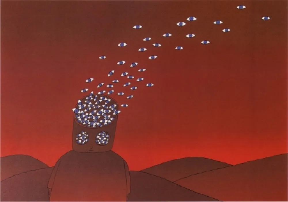 Litografía Folon - The View