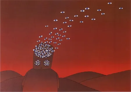 Litografía Folon - The View