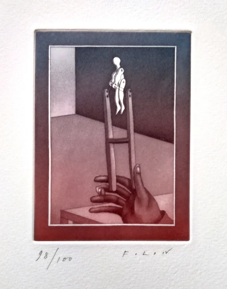 Aguatinta Folon - Trecentocinquanta cammelli