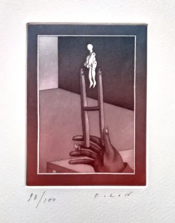 Aguatinta Folon - Trecentocinquanta cammelli