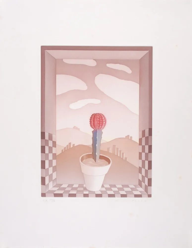 Aguafuerte Y Aguatinta Folon - Une Fleur