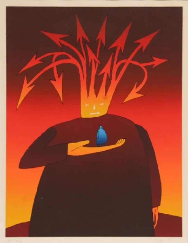 Serigrafía Folon - Untitled 2