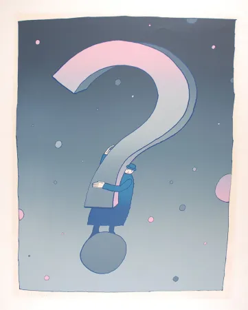 Serigrafía Folon - What ?