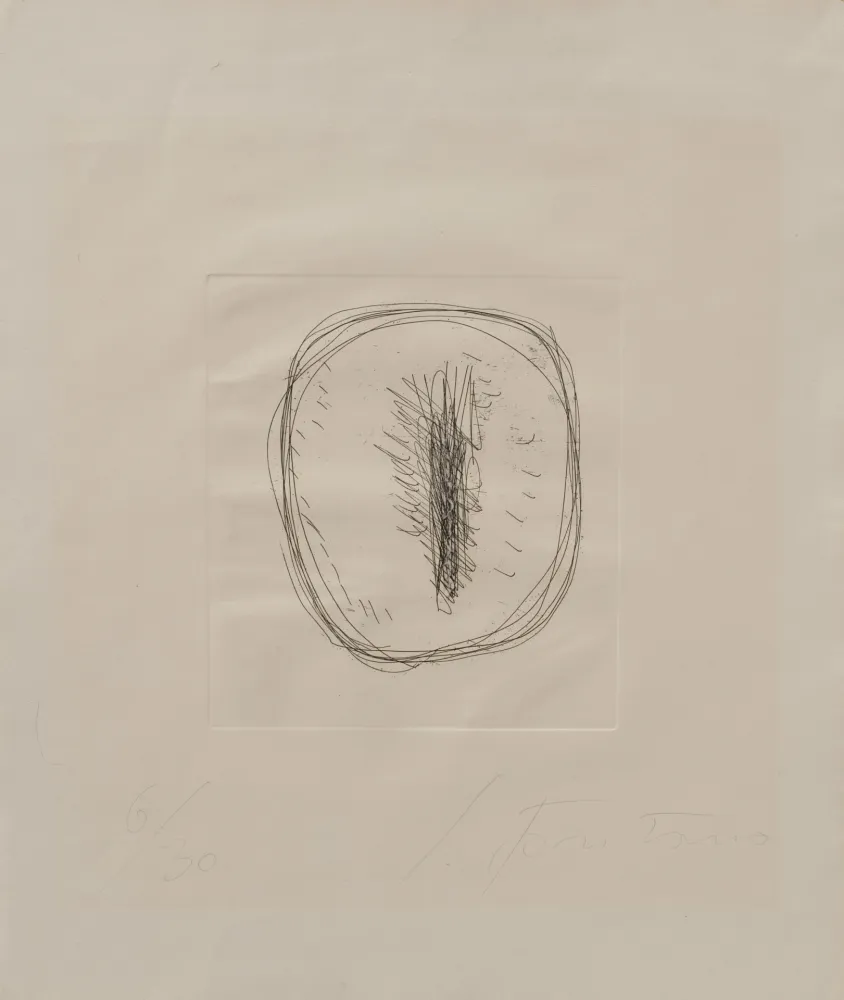 Sin Técnico Fontana - Concetto Spaziale – etching with hand-cut by Fontana himself 6/30