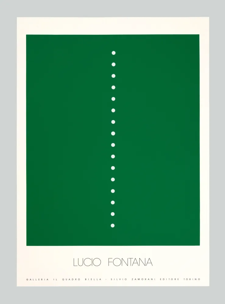 Serigrafía Fontana - Concetto spaziale (verde)