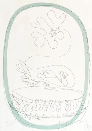 Litografía Fontana - Lucio Fontana (1899–1968) - Untitled - Color lithograph on paper - 1959-1960