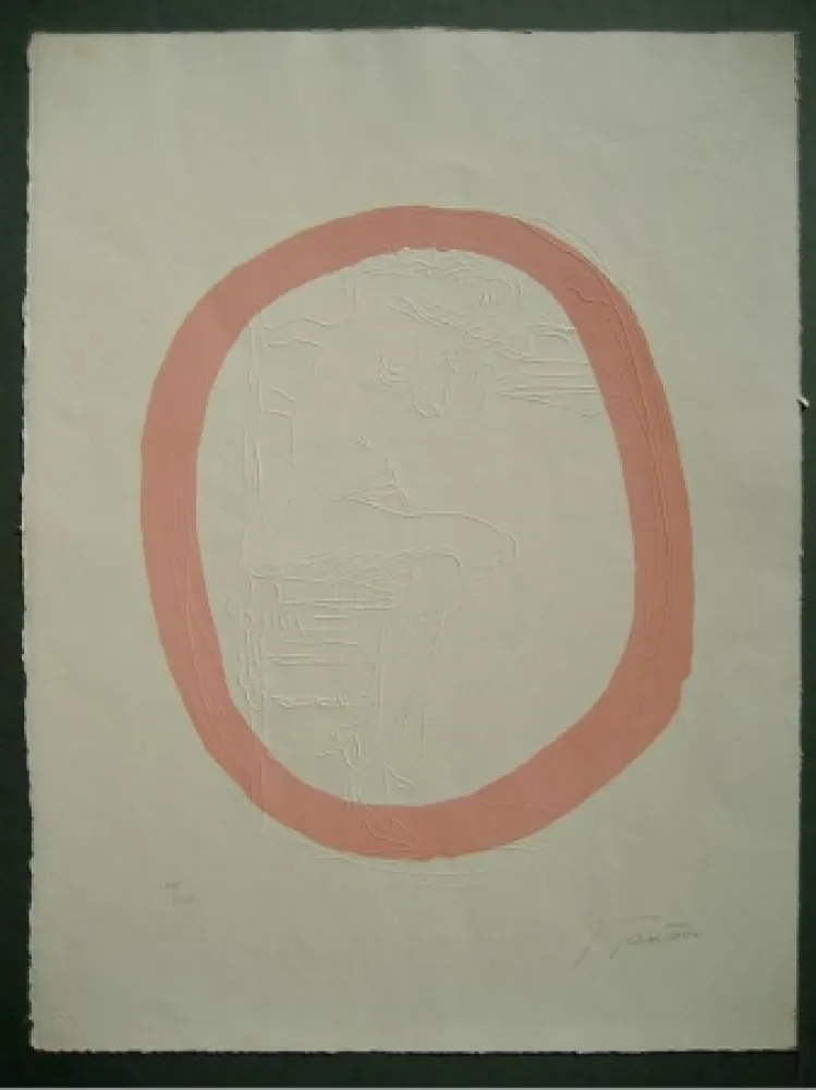 Grabado Fontana - Nudo Rosa 