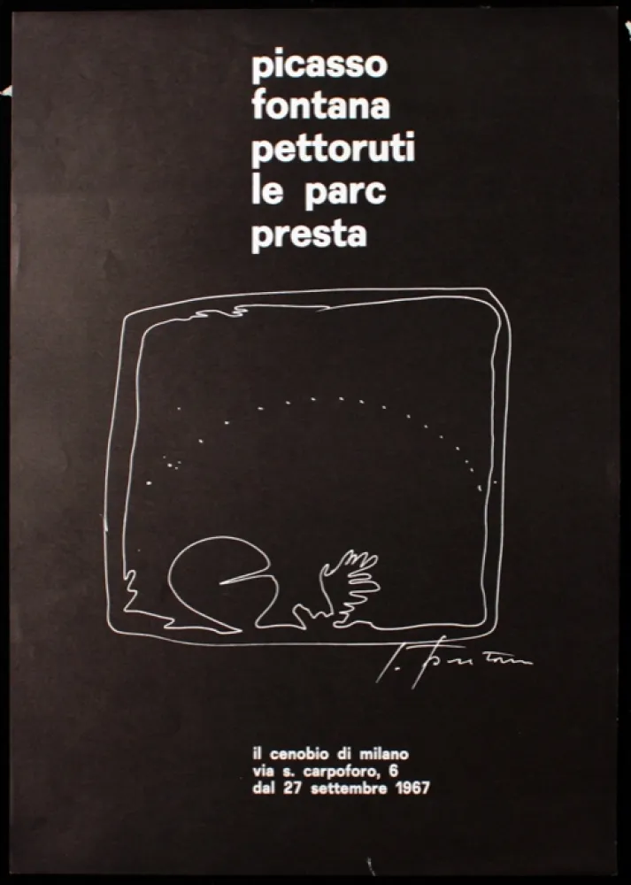 Cartel Fontana - PICASSO, FONTANA,PETTORUTI, LE PARC, PRESTA