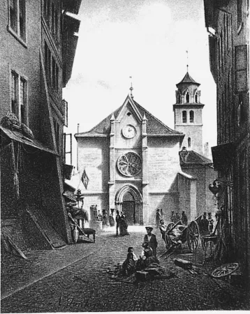 Litografía Fontanesi - La Madeleine