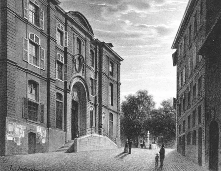 Litografía Fontanesi - L'Hopital