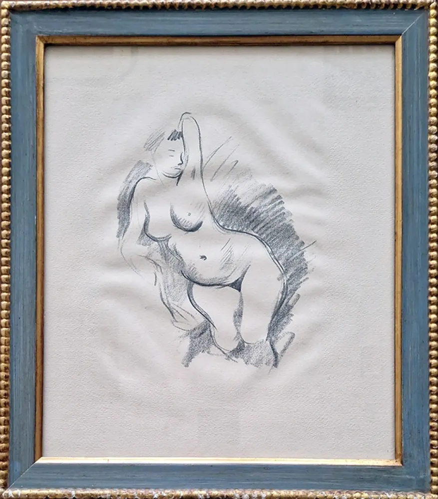 Litografía Forain - Etude de nu, de face.