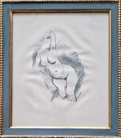 Litografía Forain - Etude de nu, de face.