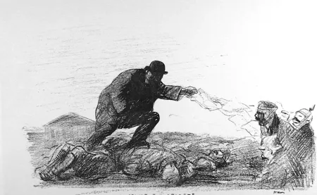 Litografía Forain - La séance fut secrete