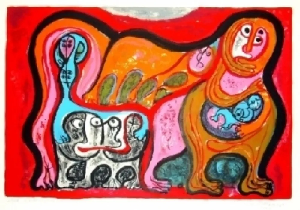 Litografía Forner - Monstre spatial avec des mutants