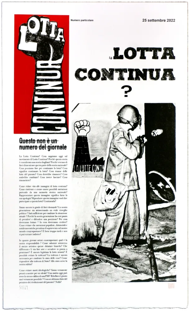 Litografía Foucault-Gini - La Lotta Continua ?
