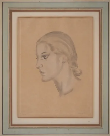 Aguafuerte Foujita - Femme de profil