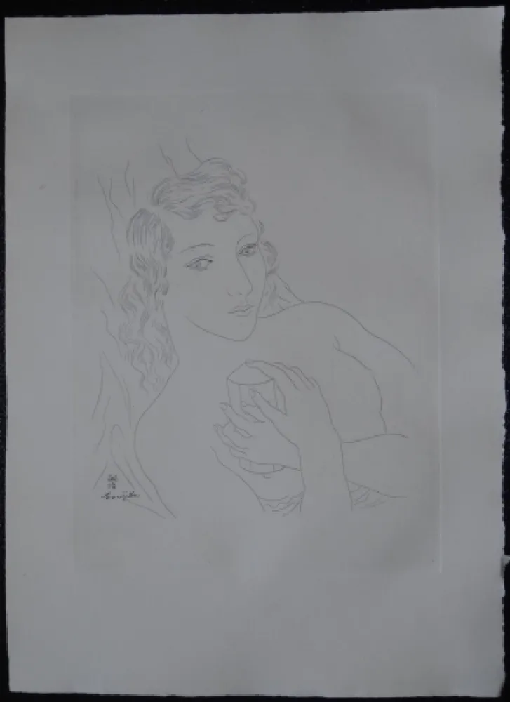 Aguafuerte Foujita - Isabey, mon seul ami