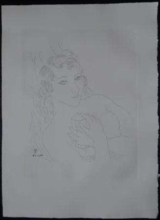 Aguafuerte Foujita - Isabey, mon seul ami