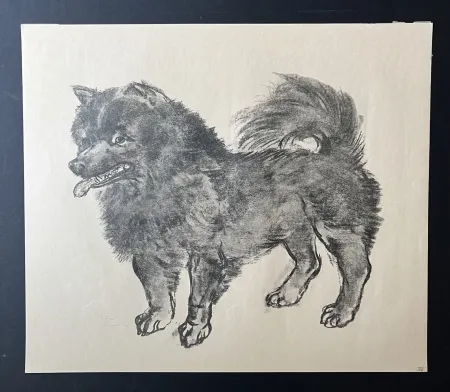 Litografía Foujita -  Le Chien