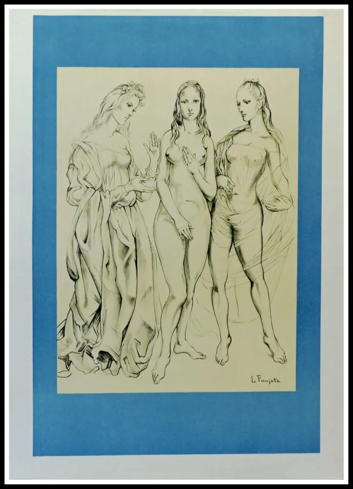 Litografía Foujita - LES PEINTRES TEMOINS DE LEUR TEMPS LA JEUNESSE - 