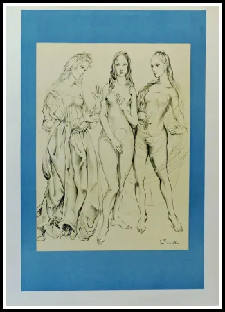 Litografía Foujita - LES PEINTRES TEMOINS DE LEUR TEMPS LA JEUNESSE - 