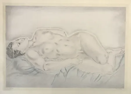 Aguafuerte Y Aguatinta Foujita - Reclining Nude (From Femmes)