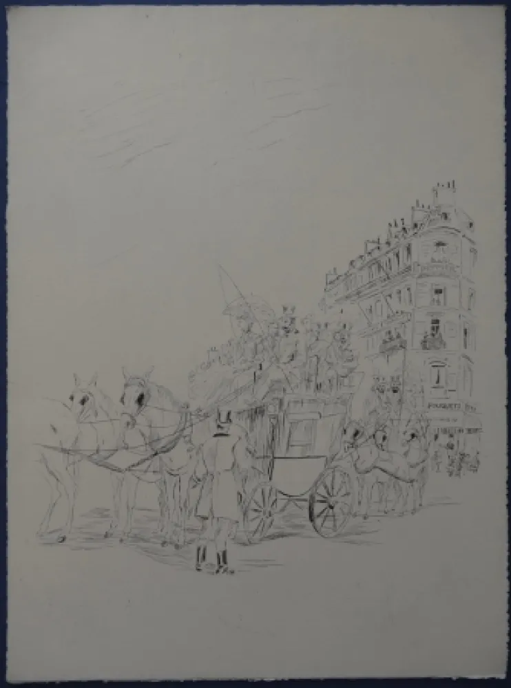 Aguafuerte Foujita - Rivière enchantée - AutoportraitLe Fouquets