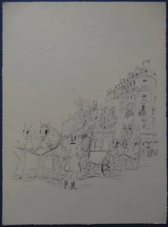 Aguafuerte Foujita - Rivière enchantée - AutoportraitLe Fouquets