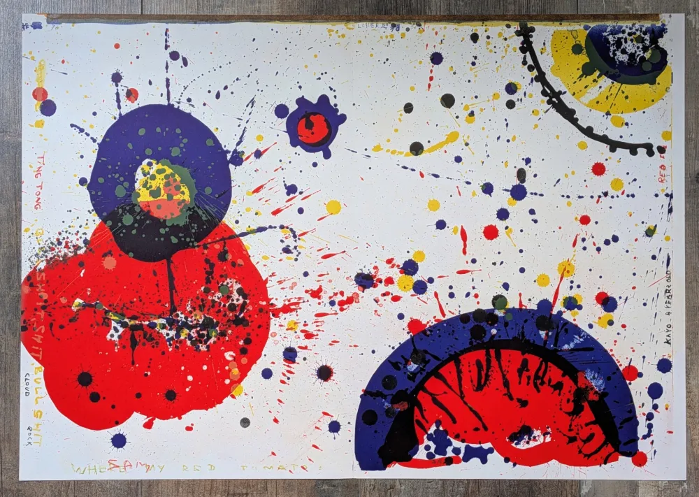 Litografía Francis - Sam FRANCIS - Cloud Rock and Kayo 4 years old, Color Lithograph,1964