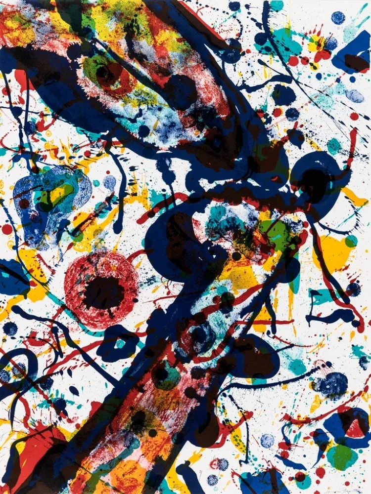 Litografía Francis - Untitled (Poèmes dans le ciel) L 269