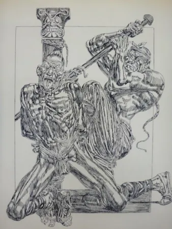 Grabado Freida - Eaux-fortes pour Le jardin des supplices