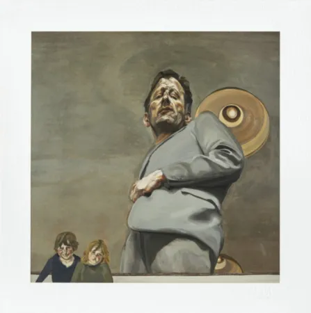 Múltiple Freud - Reflection With Two Children (Self-portrait)