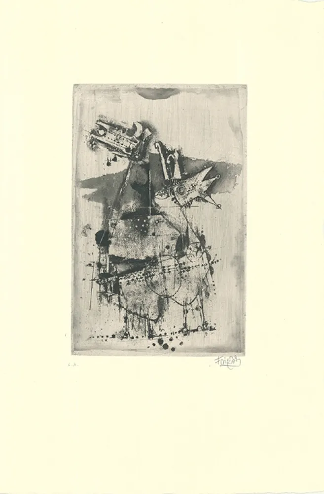 Aguafuerte Y Aguatinta Friedlaender - Chèvres