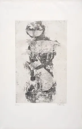 Aguafuerte Friedlaender - Petit Bestiaire - Chèvre