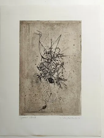 Aguafuerte Friedlaender - Poisson et Oiseau III