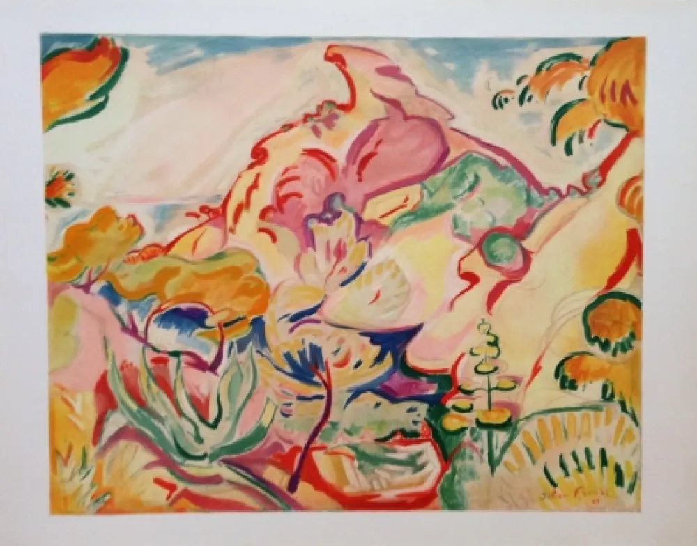 Litografía Friesz - Paysage a la Ciotat