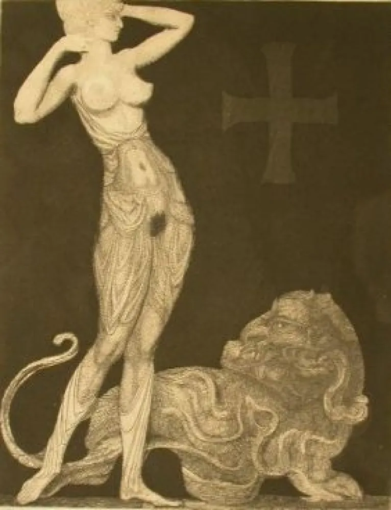 Aguafuerte Fuchs - Genie und Tier 