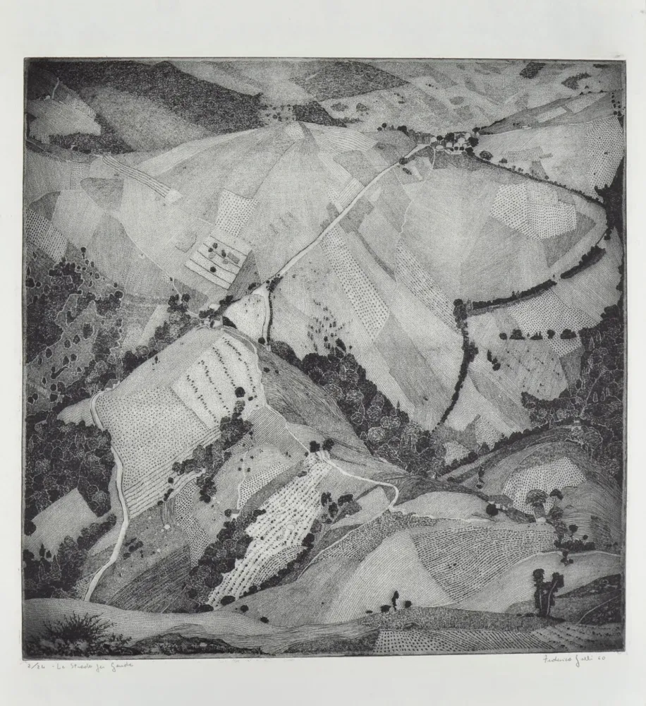 Aguafuerte Galli - LE STRADE PER GANDA