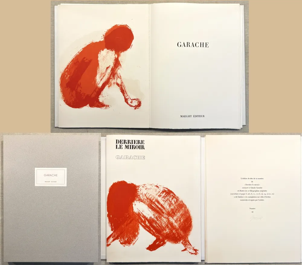 Libro Ilustrado Garache - GARACHE. DERRIÈRE LE MIROIR N°213. Mars 1975. TIRAGE DE LUXE SIGNÉ..