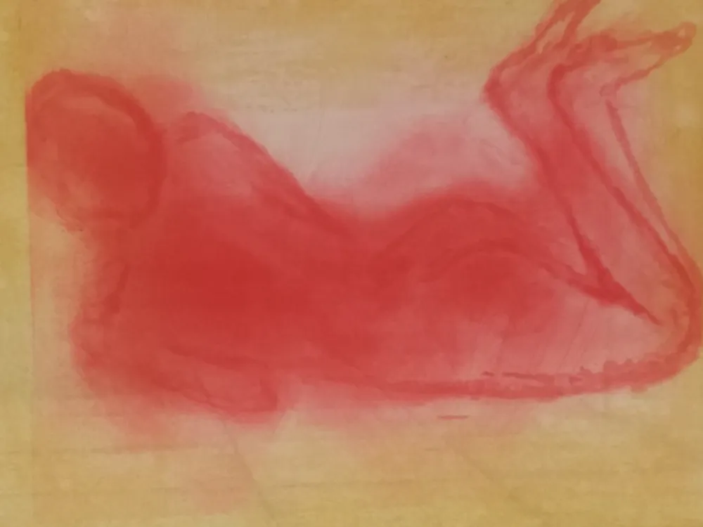 Litografía Garache - Nude figure