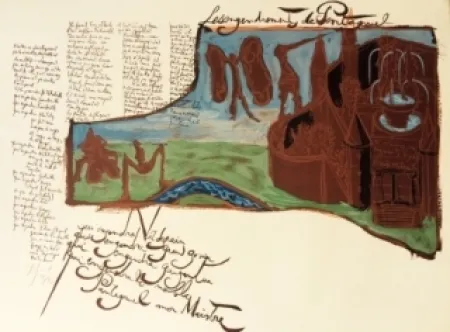 Litografía Garouste - Les engendrements de Pantagruel