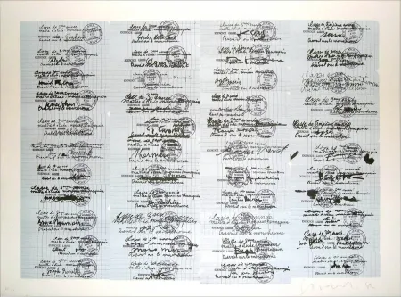 Litografía Gasiorowski - Classe de 3ème