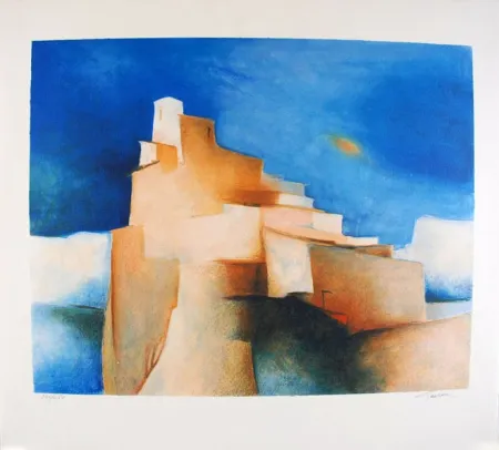 Litografía Gaveau - Cité médiévale