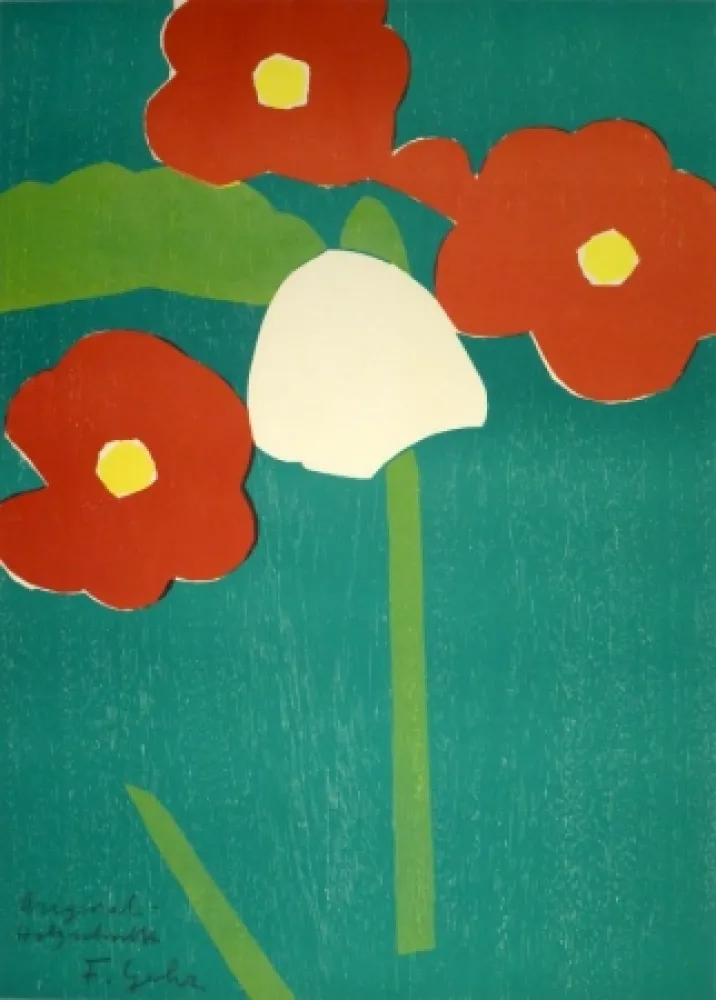 Grabado En Madera Gehr - Schneeglöckchen und Primeln