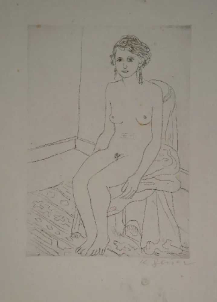 Grabado Geiser - Sitzende